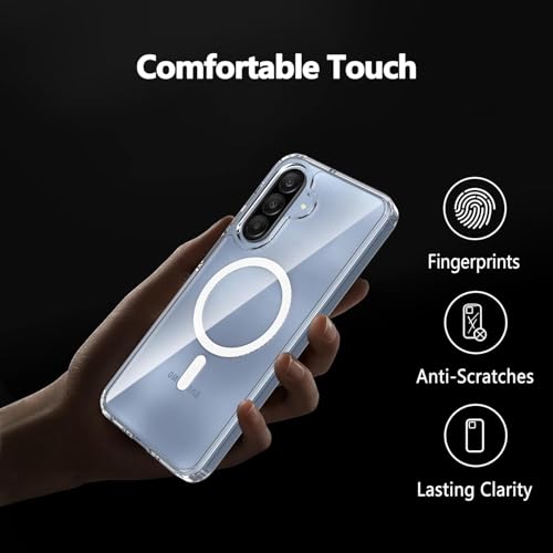 Image of REALCASE for Samsung Galaxy A26 5G | Magnetic Clear Case | Durable, Scratch-Resistant | Slim Transparent Compatible with MagSafe | Protective TPU Bumper Back Cover for Samsung Galaxy A26 5G