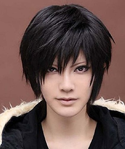 iLoveCos® Men's Death Note Male Black Short Curly Heat Resistance Cosplay Wig Anime Show & Party & Performance Hair Full Wigs Death Note