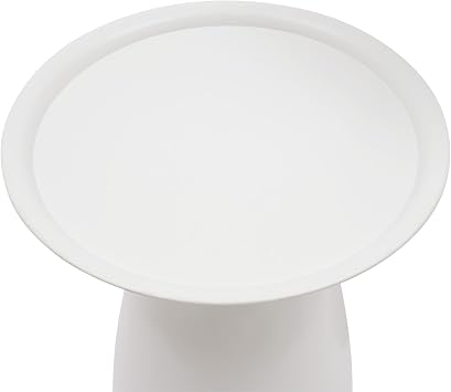 Xuthusman Modern Nesting Tables, Round Coffee Side Table Set of 2, Corner End Table Set for Living Room Balcony Bedroom Home, White