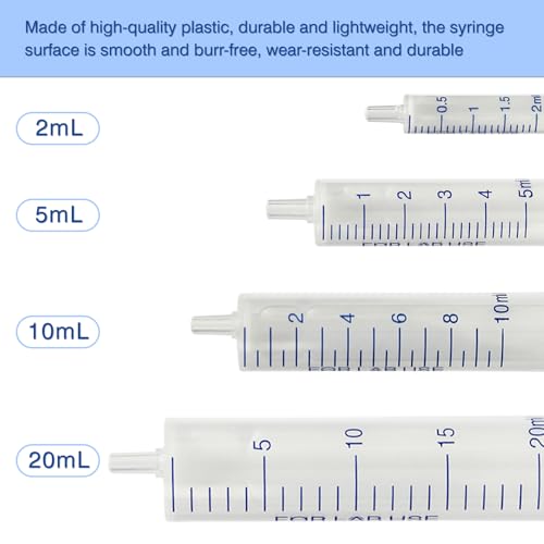 Seringue stérile 2 ml sans piston caoutchouc Luer Slip de 2 cc pour mesure de laboratoire - 5