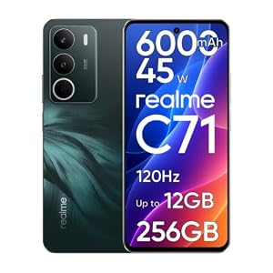 realme C71 Smartphone, Smartphone ohne Vertrag mit 256GB ROM Großem Speicher, 6.67" 120Hz Display Handy, 6000mAh Akku & 45W Schnellladung, 50MP Kamera, Dual SIM, NFC, Seiten-Fingerabdrucksensor, Grün