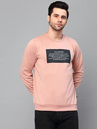Image of Rigo Fleece Printed Round Neck Sweatshirt for Men | Full Sleeves Sweatshirt for Men | Casual Wear & Stylish Sweatshirts for Men