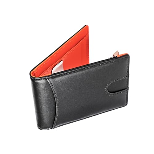 Porte-carte en cuir pour hommes de marque LIFKOME mince et noir