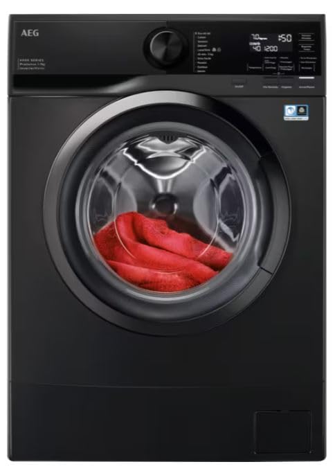AEG L6SE74BB Waschmaschine 7 kg 1400 Umdrehungen Klasse B Schwarz 48,7 cm