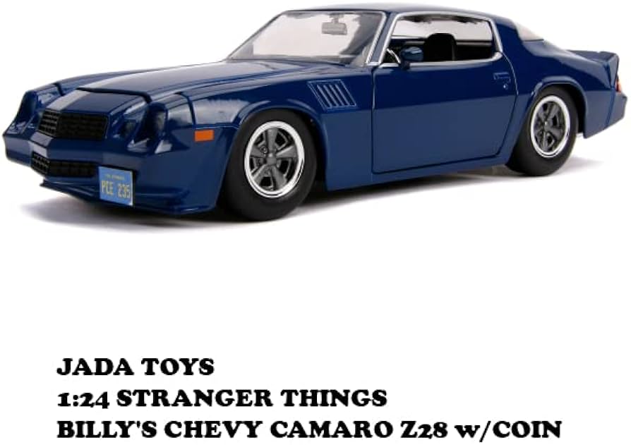 Jada Toys Billy's Chevrolet Camaro Z28 Azul Oscuro con Coins Stranger Things (2016) TV Series 1/24 Diecast Model Car por Jada 31110