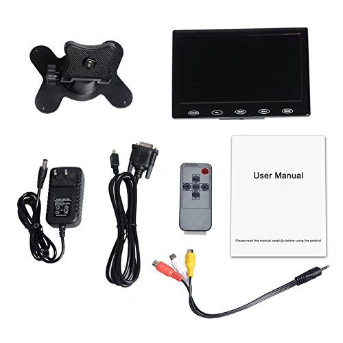 Ponpy 7" Ultra Thin 16:9 Hd 800X480 Color Tft Lcd Display Monitor Touch Button Monitor Screen With Av Hdmi Vga Video Input #TOP5