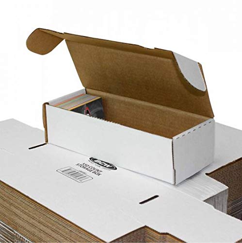 BCW 550 Count - Bundle of 4 Corrugated Cardboard Storage Boxes - Baseball, Other Sport Cards, Gaming & Trading Card Collecting Supplies