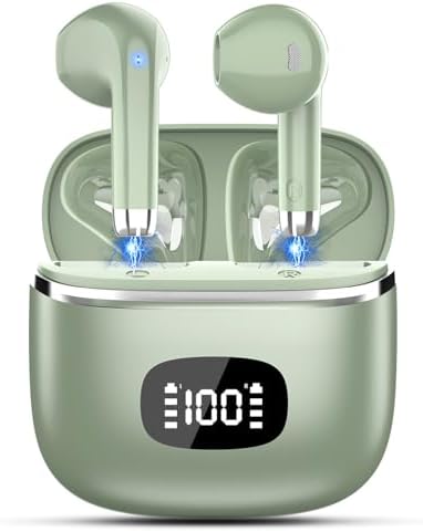 Bluetooth Kopfhörer, 2026 Neu In Ear Kopfhörer Kabellos Bluetooth 5.3 mit 4 ENC Mic, HiFi Stereo Noise Cancelling Wireless Earbuds, 40H Spielzeit LED-Anzeige, IP7 Wasserdicht Sport