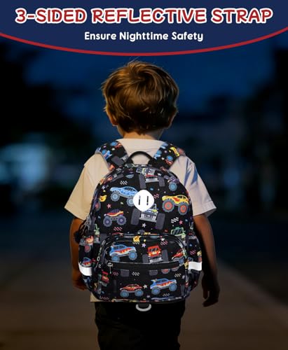 Image of Kids Backpack for Boys Girls Cute Kindergarten Daycare School Bag | Preschool Daycare Backpacks for Children Small Mini Lightweight 2-4 Kid Daily Bags with Reflective Straps