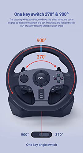 Pxn V9 Pc Steering Wheel With Pedals And Shifter 270/900 Degree Gaming Racing Wheel For Pc,Ps4,Ps3,Xbox One thumb #4