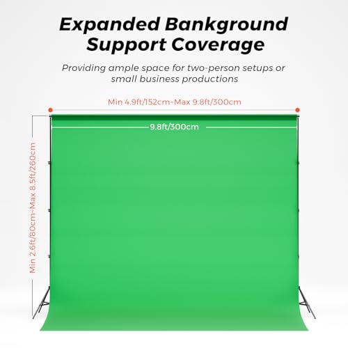 Image of NearStream VK40 Professional Photography Lighting Kit with 9.8x9.8ft Green Backdrop with Stand, 24 inch Softbox Kit, 19 inch Pannel Light with Remote Control, Studio Equipment for Video Shoot /Photography