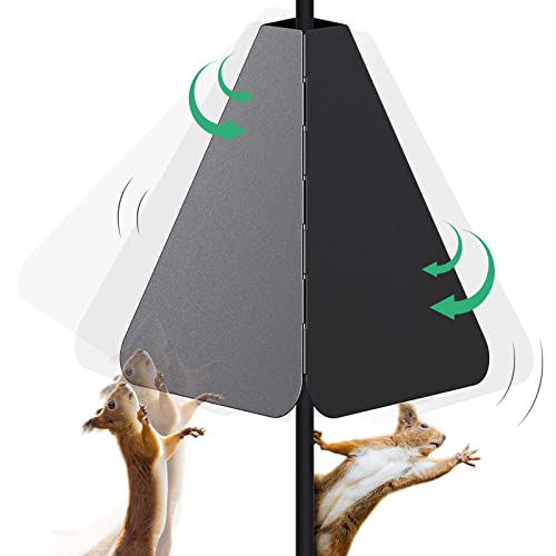 Squirrel Baffle With Dual Defense, Squirrel Proof For Bird Feeder Pole Outside, Bird Food House Squirrel Guard For Shepherd Hook, Raccoon Resistant Stopper, Rust Chew Proof Heavy Duty Galvanized Steel #TOP26