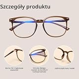 firmoo Okulary z filtrem niebieskiego światła, bez korekcji wzroku, dla kobiet i mężczyzn, duże okulary z filtrem niebieskiego światła, blokujące niebieskie światło z komputerów, gier komputerowych