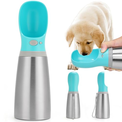 Anipaw Portable Dog Water Bottle, 24oz Stainless Steel