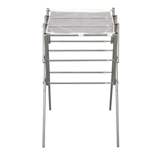 Household Essentials Clothes Drying Rack, Foldable, Expandable and Collapsible Laundry Drying Rack, Silver