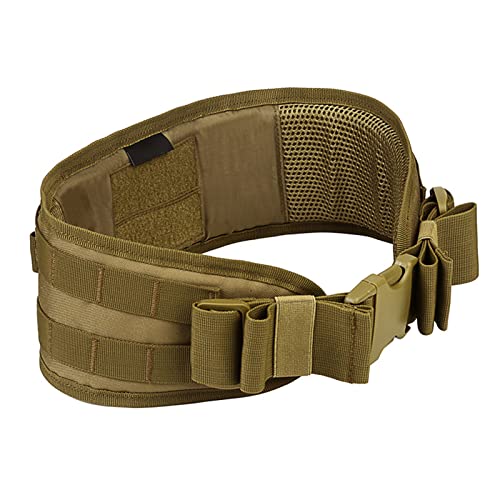 HUNTVP Taktischer Gürtel Verstellbar Molle Gürtel Militär Koppel Nylon Tactical Belt Wasserdicht Schnellverschluss Armee für Polizei Security Sicherheit Wandern Bergsteigen Outdoor - Braun