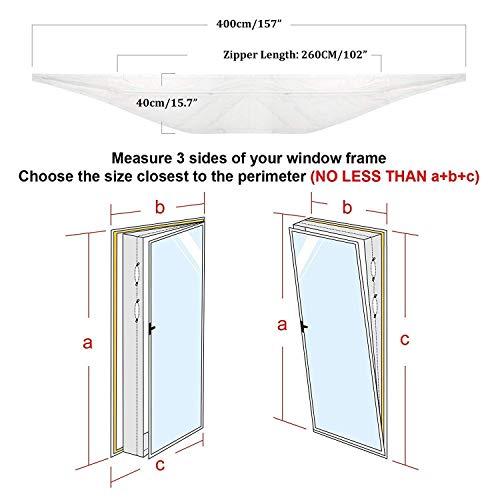 Morningrising Flexible Cloth Sealing Plate Window Seal for Portable Air Conditioner,Push and Pull Window Seal Plate,Open Window Frame Side Soft Board - Thumbnail 2
