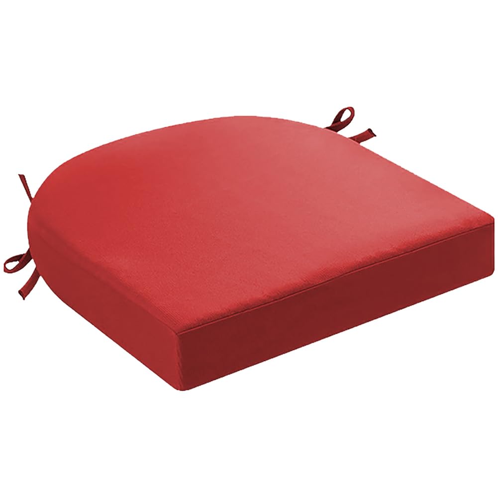 Coussin de chaise d'extérieur rouge idéal pour sublimer vos repas sur la terrasse