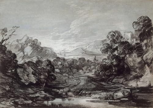 Cuadro en lienzo Vista costiera di Gainsborough decorativo grande de 60x90cm para pared de casa