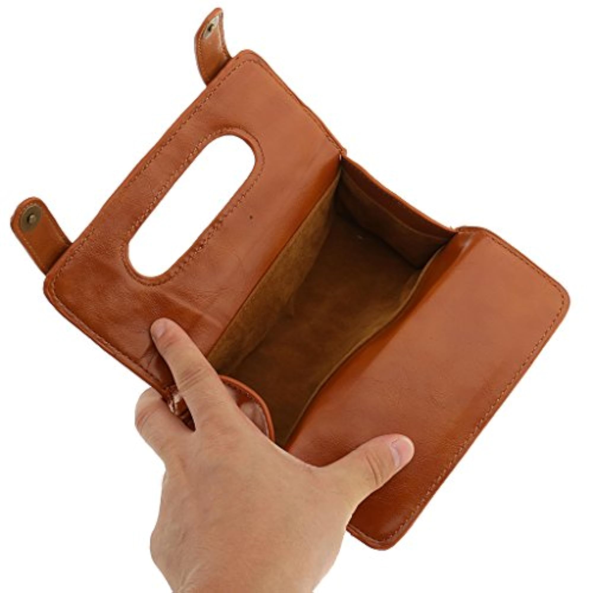 Men's Portable Cosmetic Pouch PU Leather Shaving Bag
