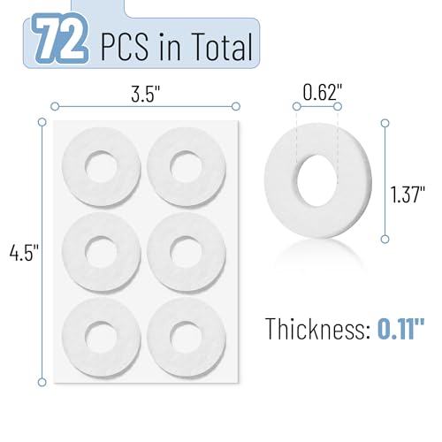 Image of Dr. JK- Felt Callus Pads, 72 pcs, White Round Callus Cushions for Feet, Adhesive Corn Cushions for Feet