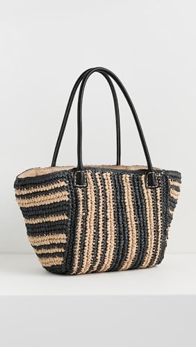 Madewell Women's Mini Black And White Straw Tote3