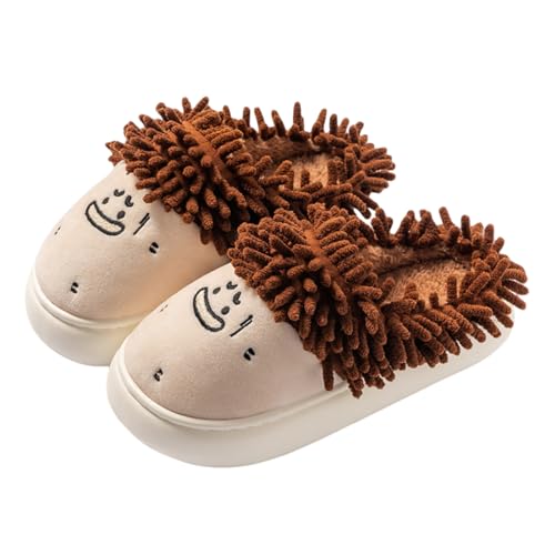 Cute Fuzzy Slippers for Women, Womens Funny Fluffy Plush Warm Memory Foam House Slippers