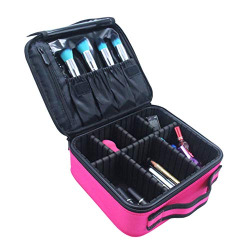 Preisvergleich Produktbild Yudesun Kulturbeutel Verstellbaren Schminkkoffer Parfumzerstäuber Make Up Taschen Etuis Kosmetiktäschchen - Mädchen Verstellbaren Reise Tragbare Double Laye Kosmetikbeutel