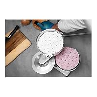 Royal Catering Hamburgerpresse Patty Maker RCHM-150 (Durchmesser: 150 mm, für 200 g Patties, rutschfeste Gummifüße, inkl. 500 Trennblätter, Edelstahl) – Ansicht 7