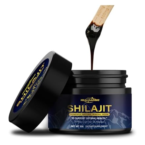HEALOADING Shilajit for Men 600mg Pure Shilajit Resin Gold Grade Shilajit Pure Himalayan Organic with 85+ Trace Minerals & 75%+Fulvic Acid for Energy, Immune Support Cover