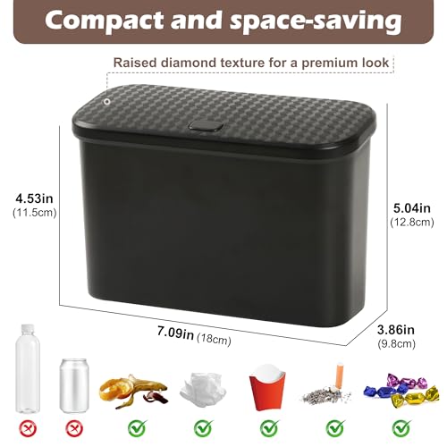Image of Car Trash Can, Waterproof Multi Functional Auto Trash Bin for Door /Console /Seat Back,Leak-Proof Trash Can for Car, Truck, SUV - Essential Car Accessories for Organization (grey2)