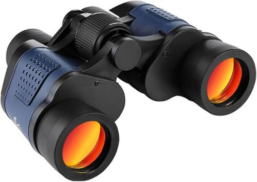 60x60 Compact Binoculars for Adult with Low Light Vision,Professional Waterproof BAK4 Prism FMC Lens HD,High Powered Easy Focus Field Glasses for Bird Watching,Outdoor Hunting,Sightseeing,Travel