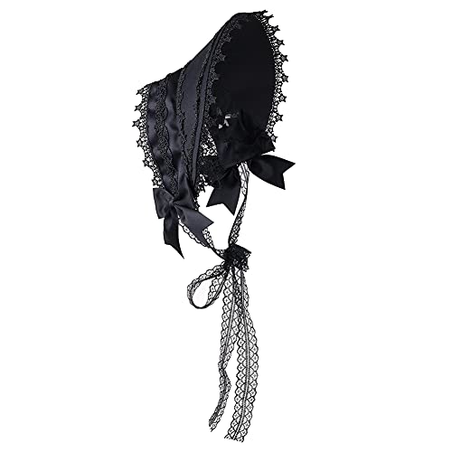 Chapeau de soleil Lolita bleu marine COSDREAMER accessoire cheveux dentelle rouge vin
