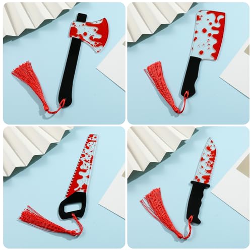 Marqueur de livre avec pompons, cadeau d'Halloween pour ami - 5