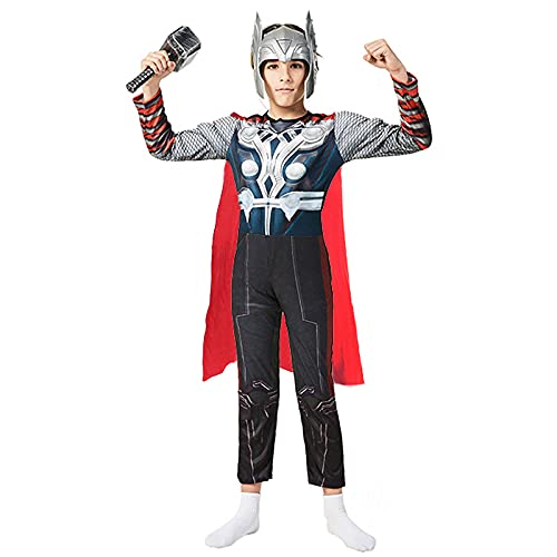 Children's Superhero Thor Costume Classic Muscle Costume Suit,Includes Headpiece, Hammer, Cape Halloween Costume for Boys Children's Superhero Thor Costume Classic Muscle Costume Suit,Includes Headpiece, Hammer, Cape Halloween Costume for Boys