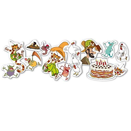 Preisvergleich Produktbild 42-teiliges XXL-Konfetti * PETTERSSON & FINDUS * für Kindergeburtstag oder Mottoparty / / Streuteile Großkonfetti Peterson Petersson Katze Deko Dekoration