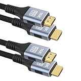 【Compatibilité complète】Le câble HDMI 2.2 fonctionne parfaitement avec tous les appareils haut de gamme : téléviseurs 4K/8K/16K (Samsung QLED, LG OLED, Sony Bravia, etc.),consoles de jeu (PS5/PS4,Xbox Series X/S, Nintendo Switch),ordinateurs de jeu équipés de cartes graphiques NVIDIA RTX 40xx ou AMD RX 7000, projecteurs 4K, amplificateurs AV, soundbars,lecteurs Blu-ray Ultra HD, ainsi que Mac et ordinateurs portables.Il est également rétrocompatible avec les versions HDMI plus anciennes (2.1/2.0/1.4),vous permettant de l’intégrer de manière flexible dans n’importe quelle configuration.