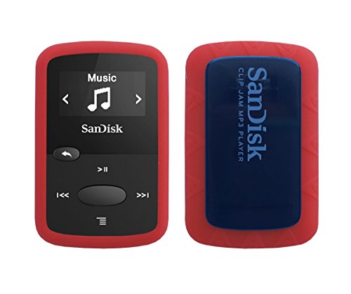 Ishoppingdeals Silicone Case For Sandisk Clip Jam (Sdmx26) Mp3 Player (Released In 2015), Soft Rubber Skin Bumper Cover, Lava Red #TOP15