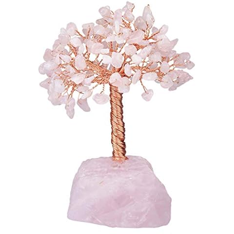 mookaitedecor Natural Crystal Money Tree con base de cristal pulido Cover