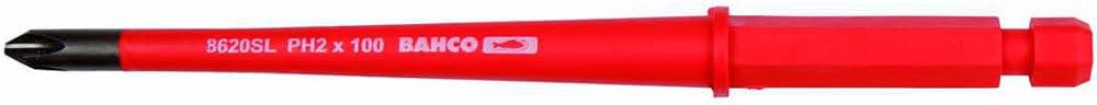 Bahco 8620SL-2P Slim/Insulated Interchangeable Blades for Phillips Head Screws Red, Size 2, Set of 2 Piece