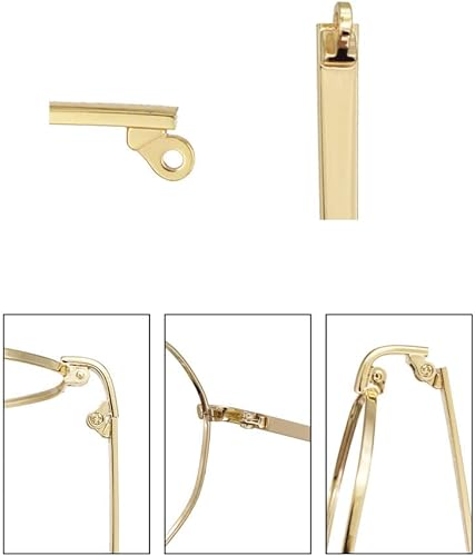 Miniatura 2 de 1 par de lentes de plástico de metal de repuesto para lentes de repuesto para patillas piernas tornillos arandelas de tornillo y destornillador 3 en