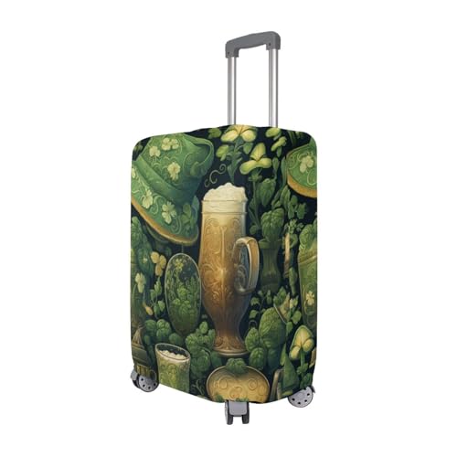 senya Travel Luggage Cover Suitcase Protector St. Patrick's Day Green Theme Washable Baggage Covers Fits 22-24 Inch Luggage3