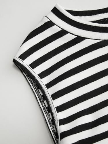 Image of CIDER Womens Tank Tops Sleeveless High Neck Ruched Crop Tops Going Out Casual Basic Ribbed Shirt Summer Fashion Clothing