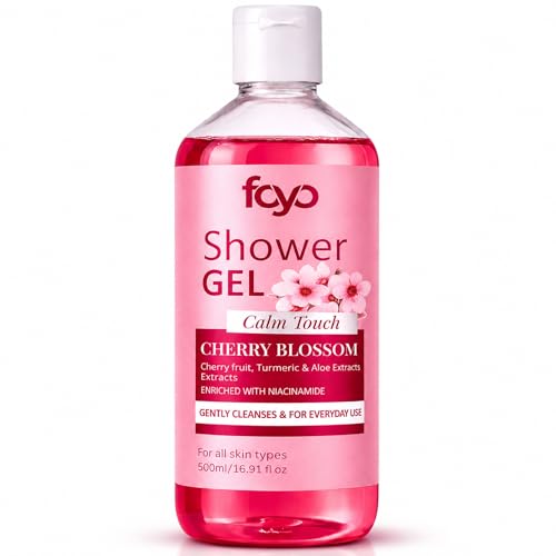 Image of FOYO Cherry Blossom Body Wash for Dry Skin | Hydrating Shower Gel with Niacinamide & Aloe | 500ml