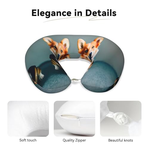 Almohada cuello poliéster negro diseño ergonómico miniatura 4