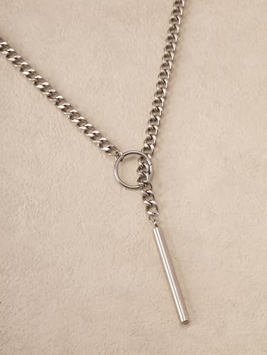 Image of Sacina Silver Tone Y Necklace