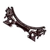 Zerodeko Chinese Style Decorative Tray Rack Wooden Carved Plate Stand Vintage Dragon Head Display Easel for Platters and Dishes 9.05X3.93X3.54 Inches Dark Red