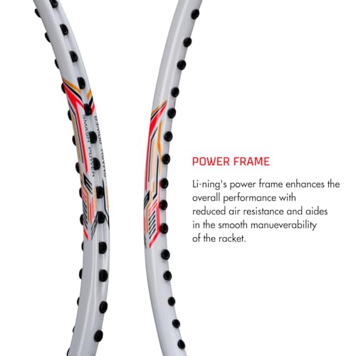 Li-Ning XP-IV Strung Badminton Racket White White/Silver - Image 6