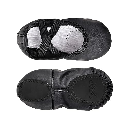 Image of Stelle Ballet Shoes for Girls Toddler Ballet Slippers Soft Leather Boys Dance Shoes for Toddler /Little Kid /Big Kid
