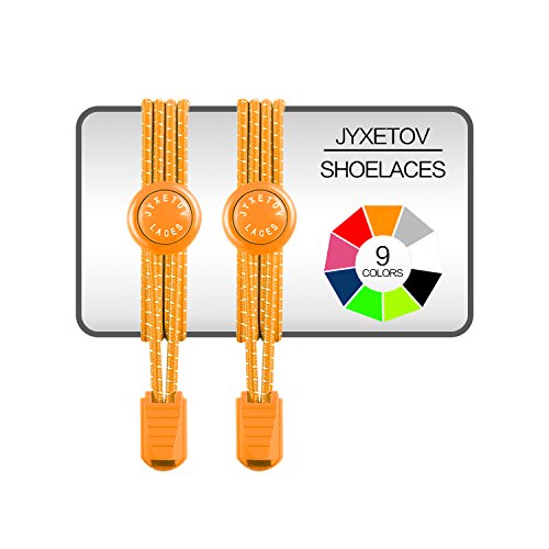 JYXETOV 結ばない伸縮性靴ひも 追加の贈り物をお子様 大人 高齢者 カジュアルシューズ 運動靴 ブーツなどに適しています